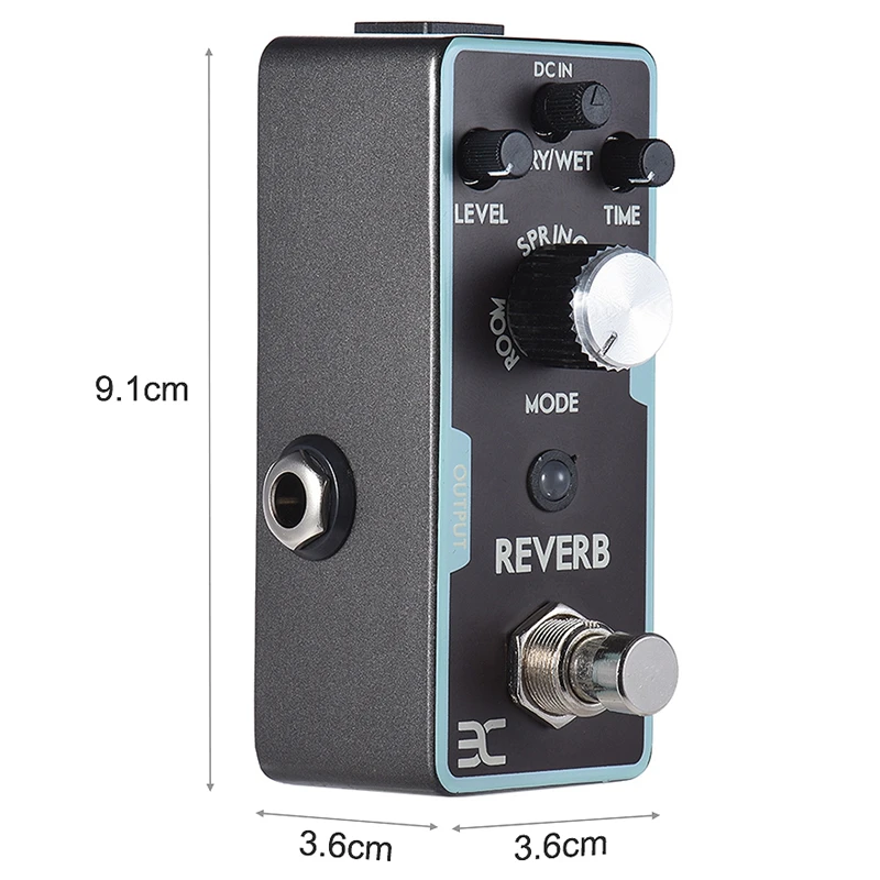 Imagem -04 - Eno Reverb Acessórios para Pedal de Guitarra Guitarras Elétricas Pedal de Efeito Musical Reverb Guitar Pedal True Bypass