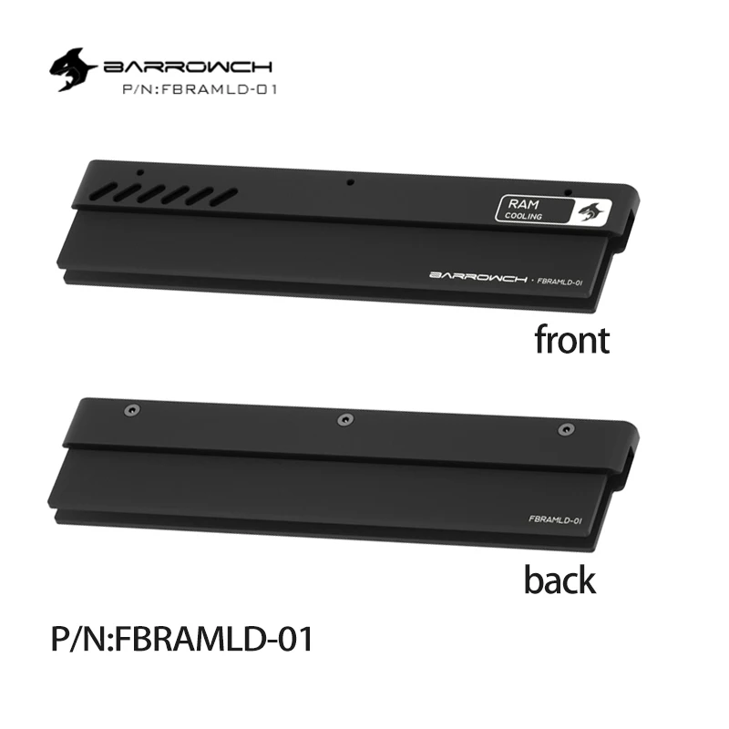 Barrow FBRAMLD-01 Computer DDR5 RAM Memory Cooler Armor Vest,Heat Dissipation Heat Sinks,Black,for Liquid Cooling System