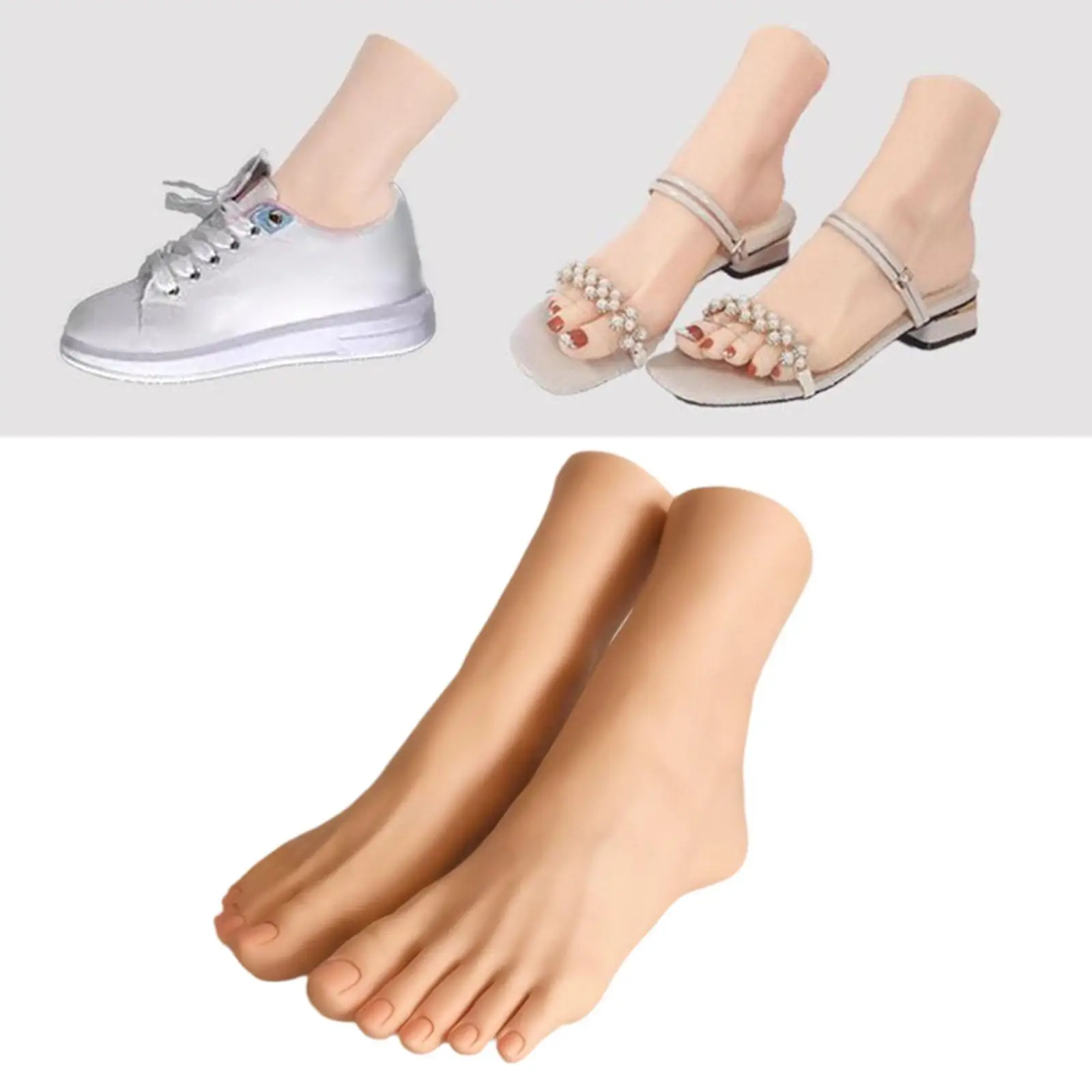 Feet Model Lifelike Sock Display Manikin Feet Multipurpose Sturdy Realistic Mannequin Foot for Art Sketch Retail Nail Sock Shop