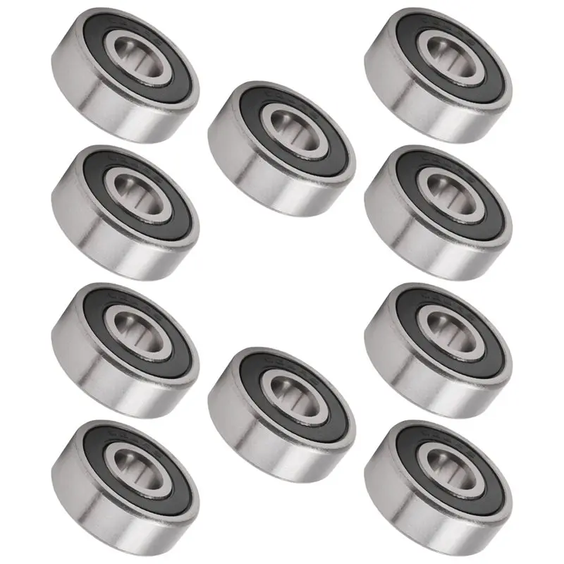 Happy New- 10Pcs 628RS 8Mmx24mmx8mm Double Sealed Miniature Deep Groove Ball Bearing