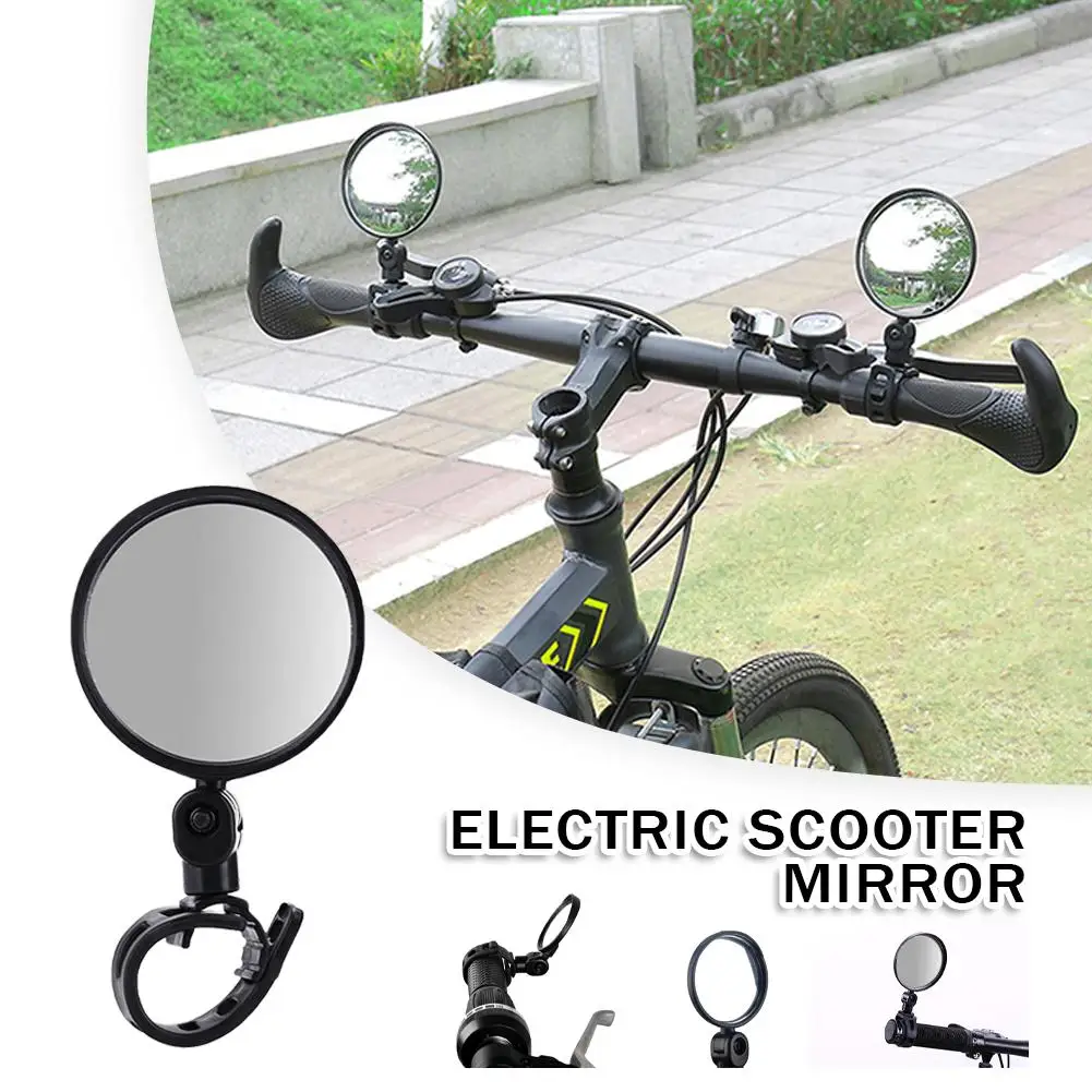 Universal Electric Scooter Rearview Mirror Adjustable MTB Scooter Bicycle Electric Cycling Handlebar Road Rotate Accessorie N4J5