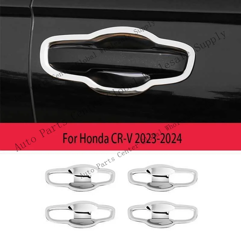 L+ For Honda CRV CR-V 23-26 silver Exterior Side Door Handle Bowl Cover Shell Trim