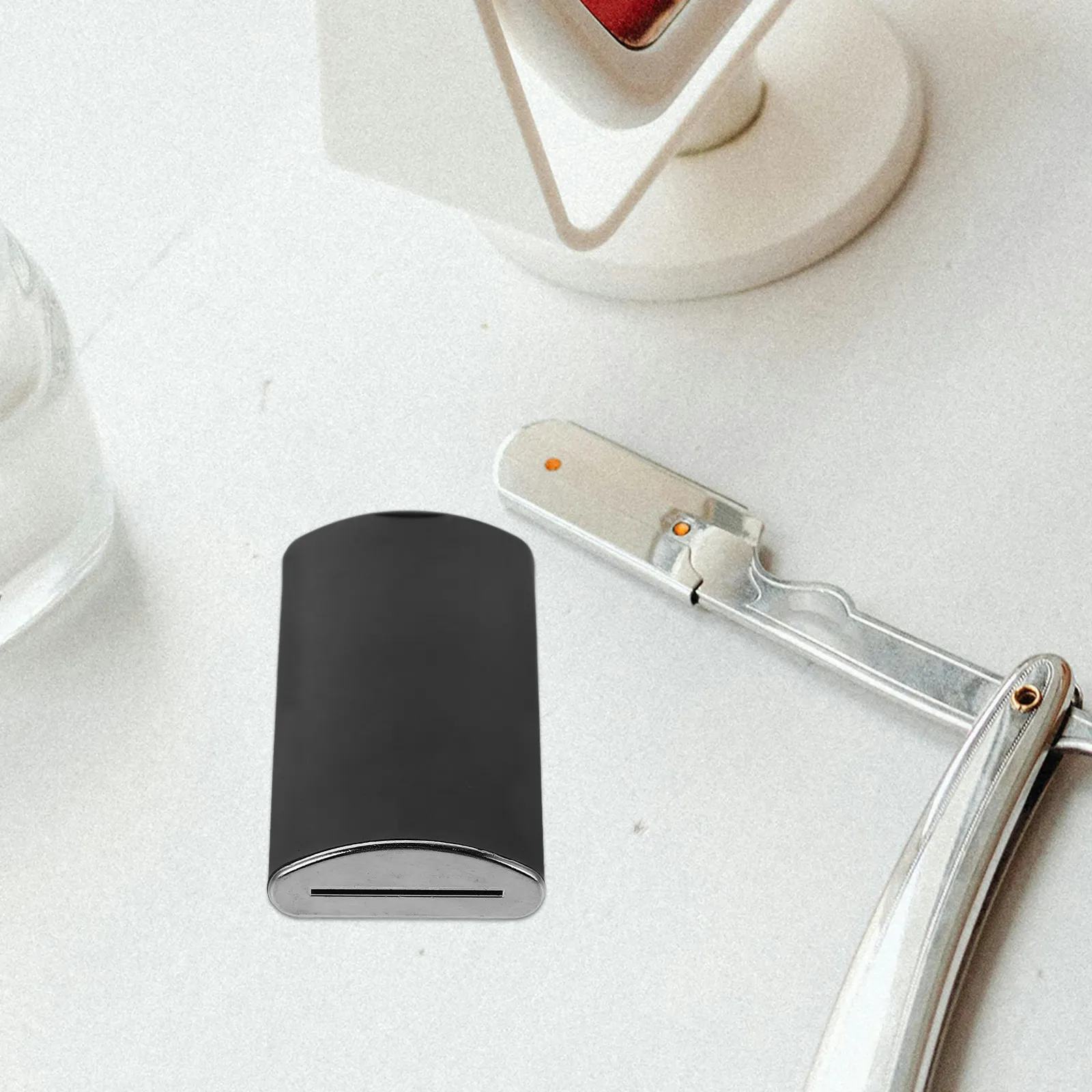 Razor Disposal Container for Used Blades Safety Razor Utility Knife Sharps Recycling Tin Sleek Minimalist Design Travel Friendly