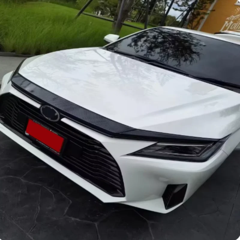 

For Toyota Vois 2023 2024 ABS carbonfiber Front Bumper Hood Engine Grille headlight Decorative Strip Cover Stickers