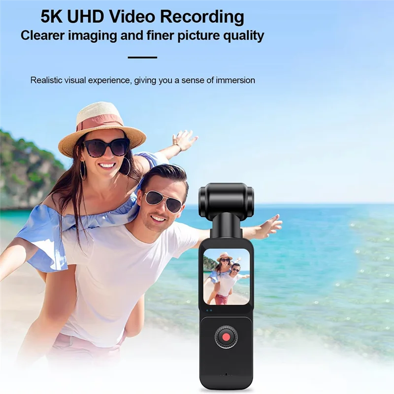 كاميرا فيديو JABS-Portable 5K مضادة للاهتزاز 270 °   كاميرا رياضية قابلة للدوران ومسجل للسفر تعمل بالواي فاي مع ميكروب مدمج