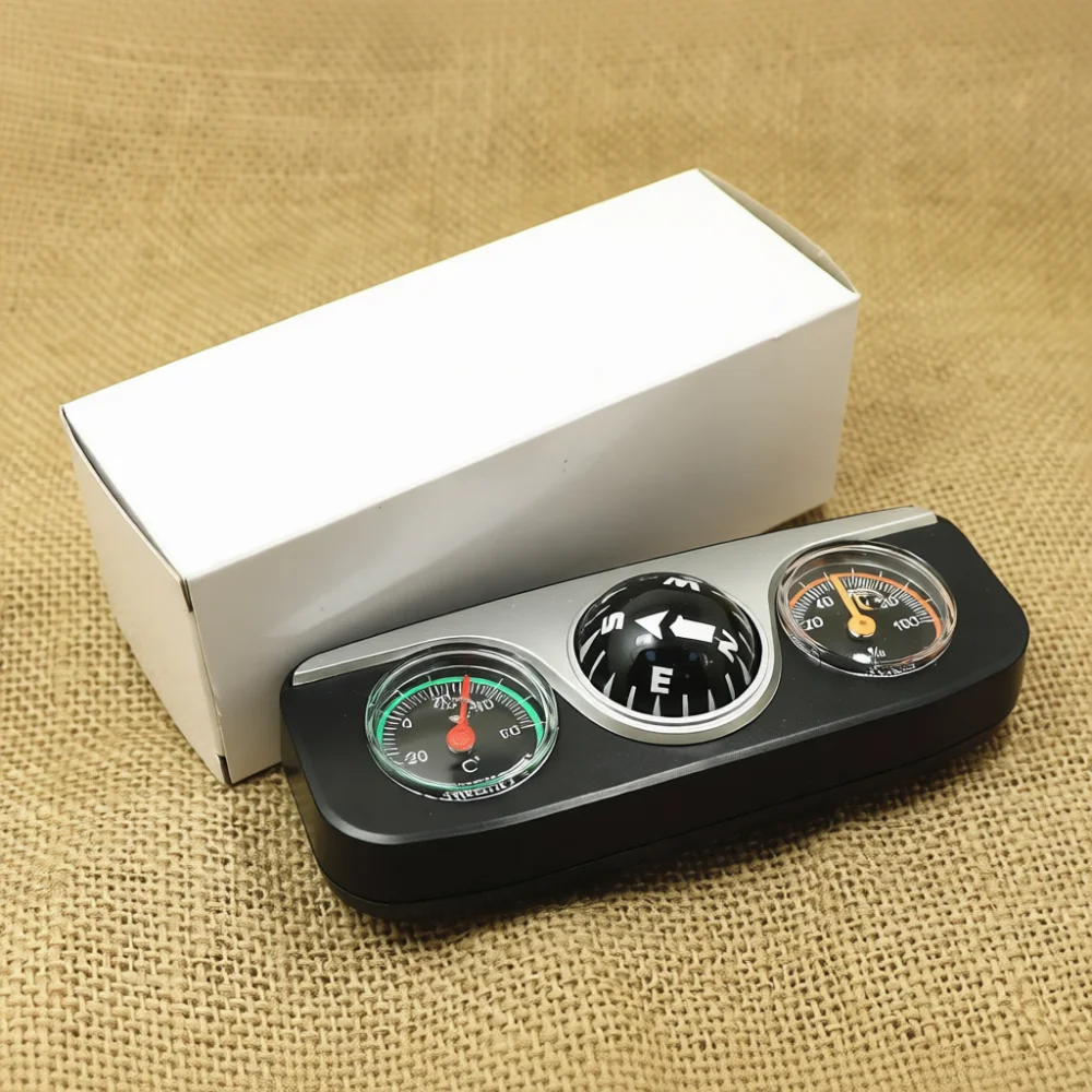 Car Compass Thermometer Multifunction Dashboard Decoration Interior Accessory Navigation Vehicle Direction Finder Tool