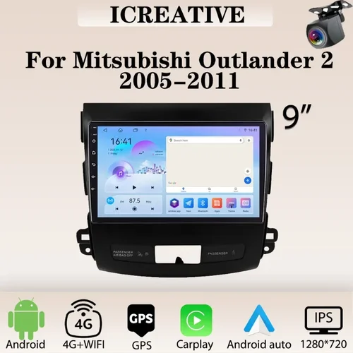 Autoradio Android pour Mitsubishi Outlander XL 2 2005-2011, Limitation Carplay, Stéréo 2Din, Unité de Sauna Autoaudio, Navigation 9