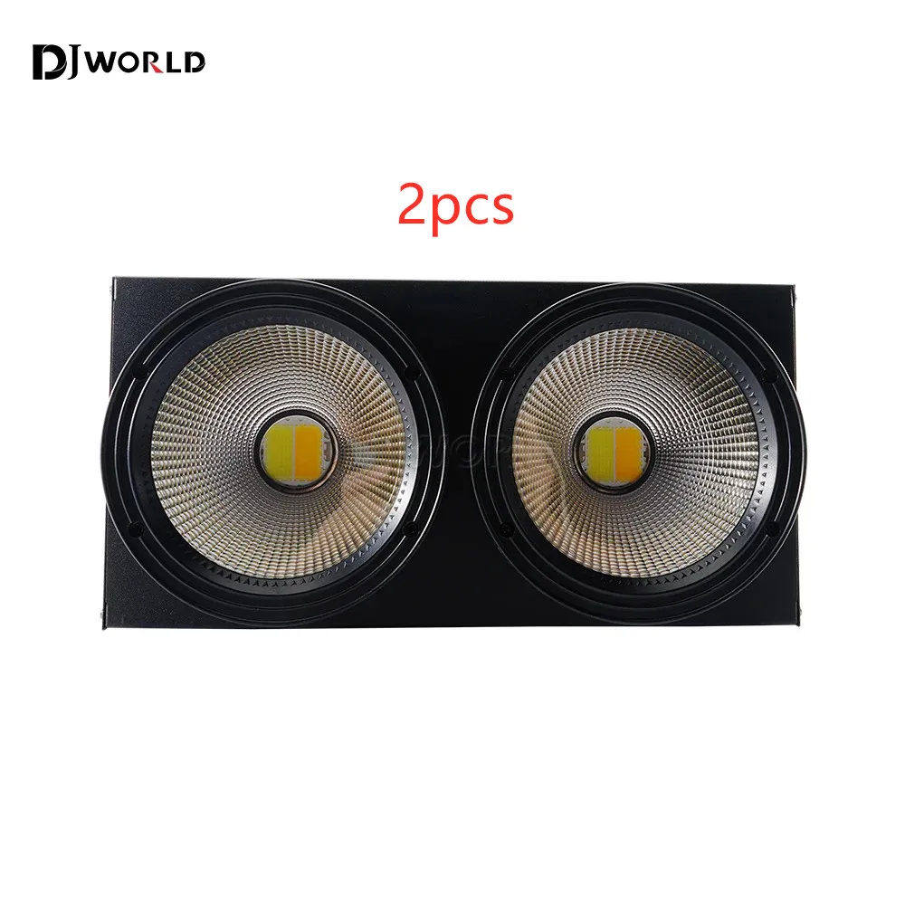 

2pcs 200W Cob 2 Eyes LED Par Cold / Warm White 2IN1 DMX Stage Light Voice Control for Party Club Disc Christmas 2X100W Blinder