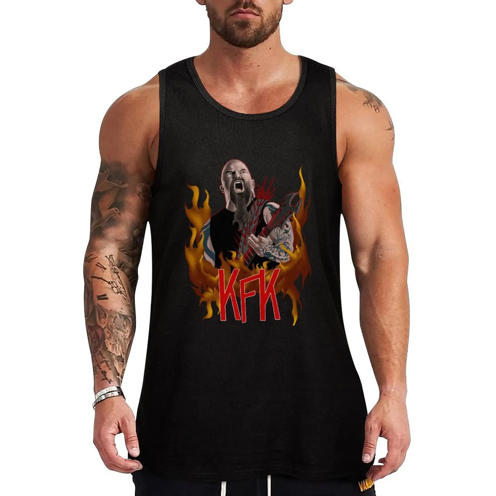 

KERRY F#CKING KING Tank Top Fitness men clothing sleeveless jackets sleeveless vest men