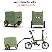 Bicycle Cart Trailer Pet Carrier With Wheels Accommodate Kids Folding Bicycles Large Dogs For Camping And Cycle