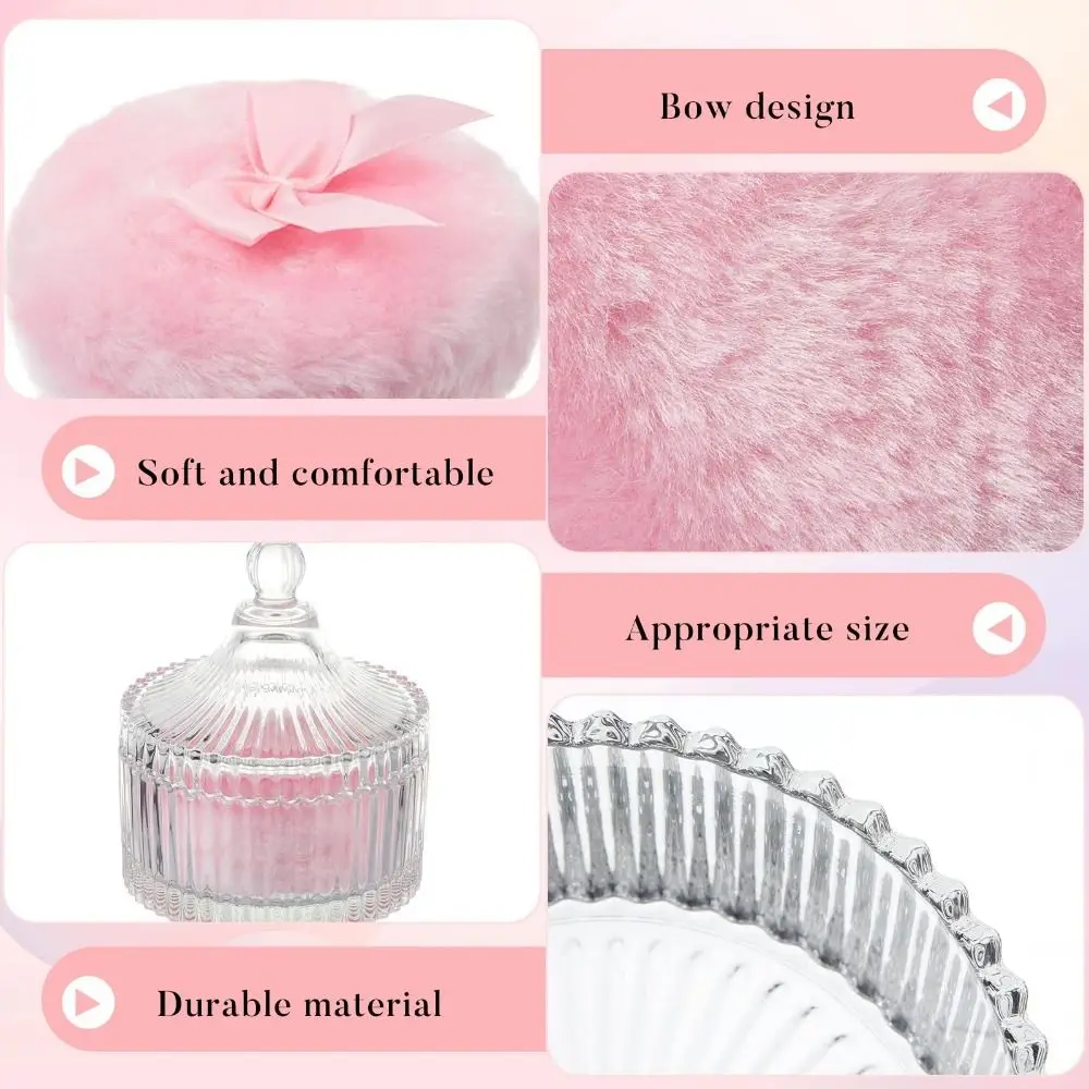

New Extra Large Body Powder Puff Clear Soft Fluffy Powder Puff Wet Dry Reusable Powder Container Makeup