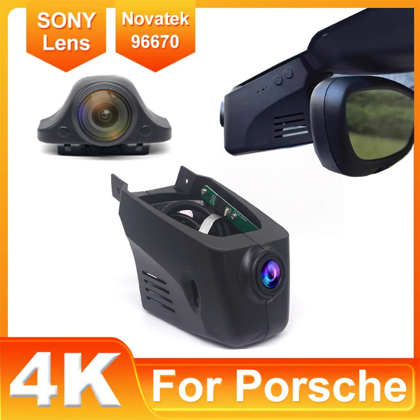 Dash Camera For Porsche Cayenne Panamera Macan Taycan Cayman 911 Turbo 718 Boxster 2010-2022, UHD 2160P Car DVR Dash Cam Dashcam