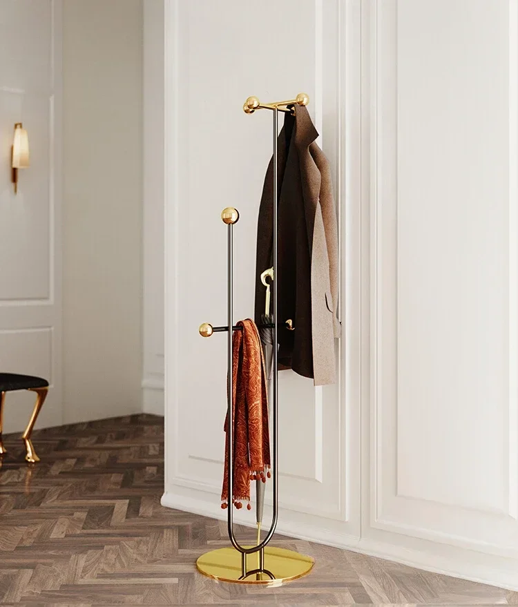 Floor standing pole storage, clothing and hat rack, bedroom, living room, foyer, light luxury, simple and modern