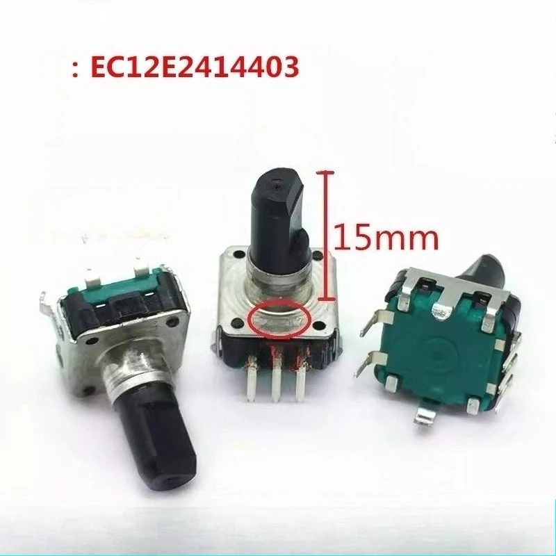 for ALPS encoder EC12E2414403 24 pulses with switch, non-stepping, shaft length 15mm, 10pcs