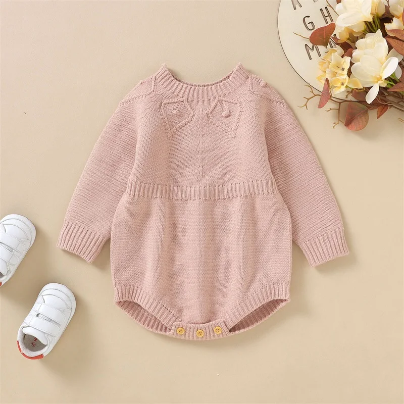 

Baby Girl Boy Sweater Knit Oversized Pullover Sweatshirt Romper Warm Fall Winter Clothes Outfit Newborn