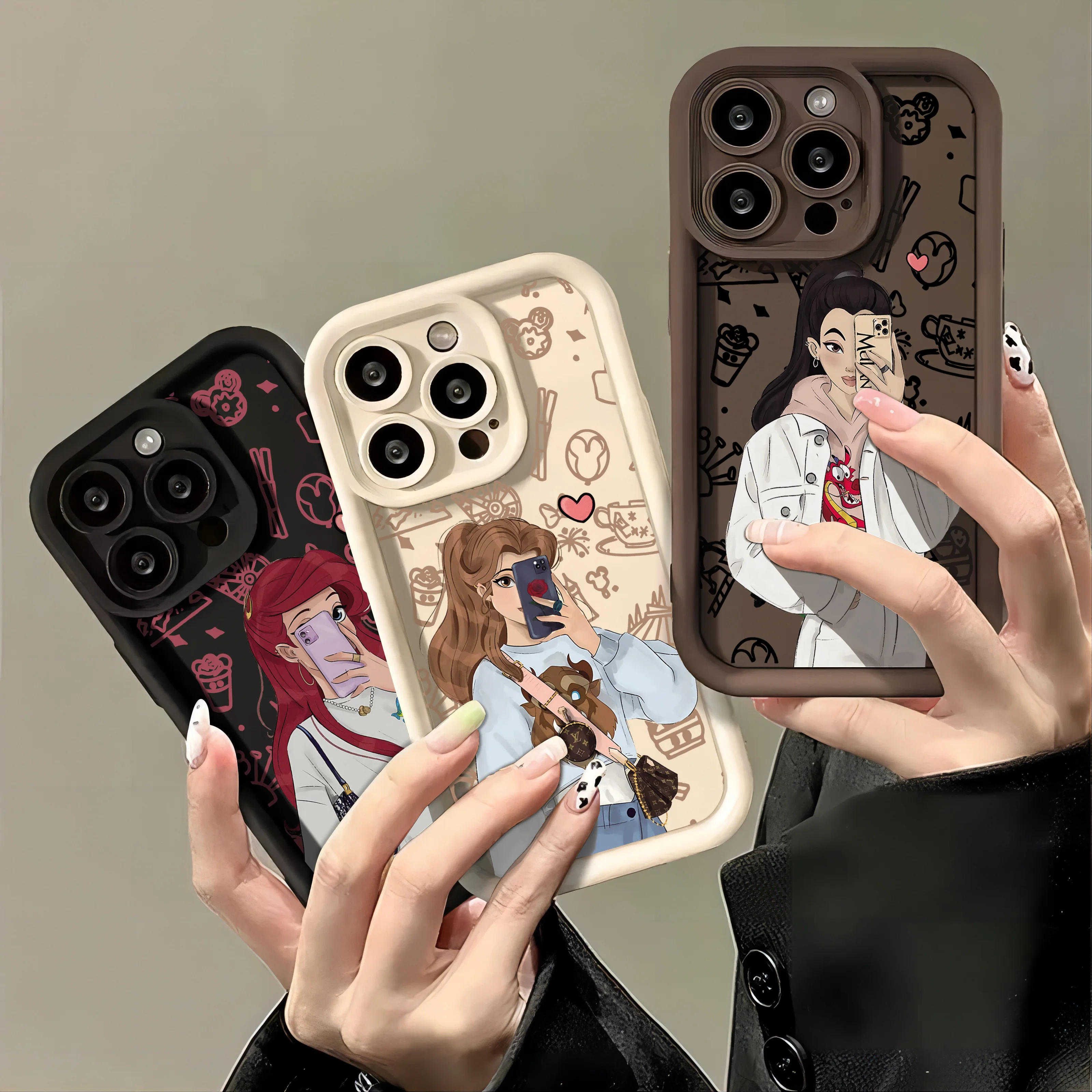 Disneies Princess Phone Case for OPPO Realme 12 8 8i 7i 11 C11 C12 C15 C20 C21Y C31 C33 C35 C53 C55 4G 5G Cover