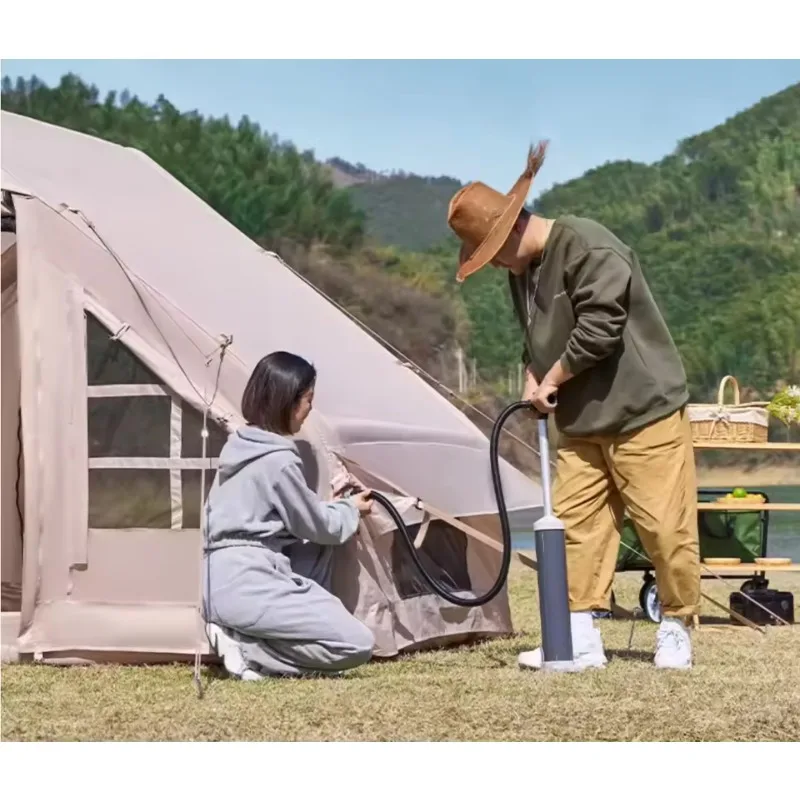Inflatable Camping Tent Automatic Setup 6.3 Square Meters Oxford Fabric Waterproof Windproof 4 Season Family Glamping