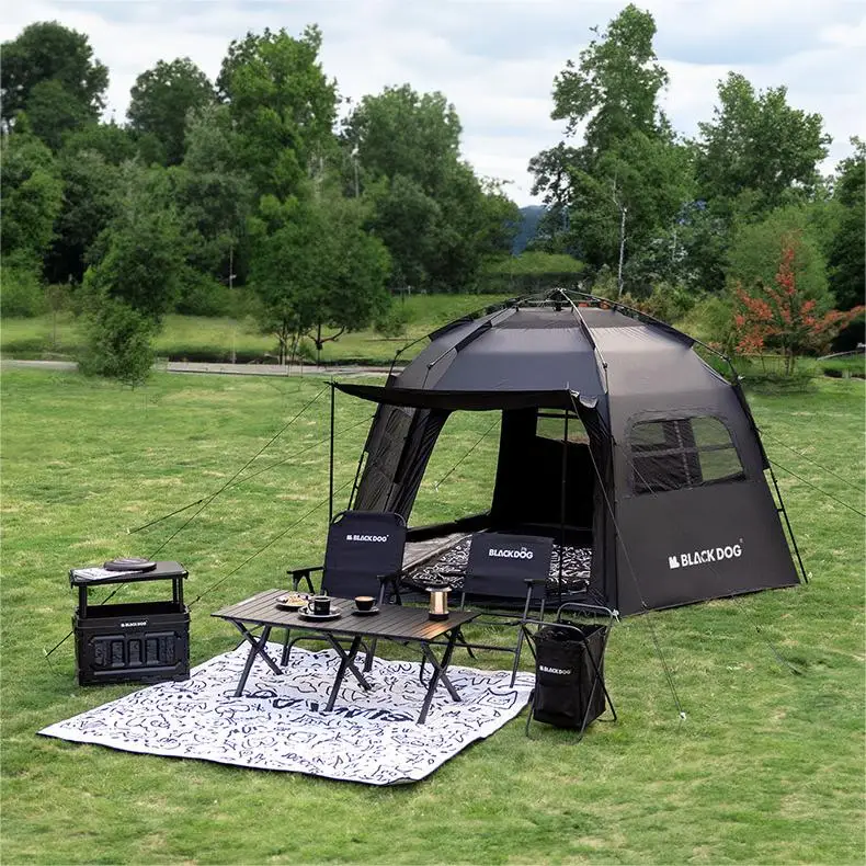 Outdoor Hexagonal Automatic Quick Open Portable Folding Vinyl Sun and Rain Protection Camping Tent