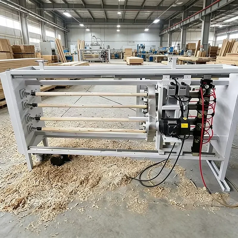 CE Certification Robust 5.5KW Automatic Hoe Handle Making Machine 4000mm/min Feed Rate Horizontal Wood Round Stick Lathe