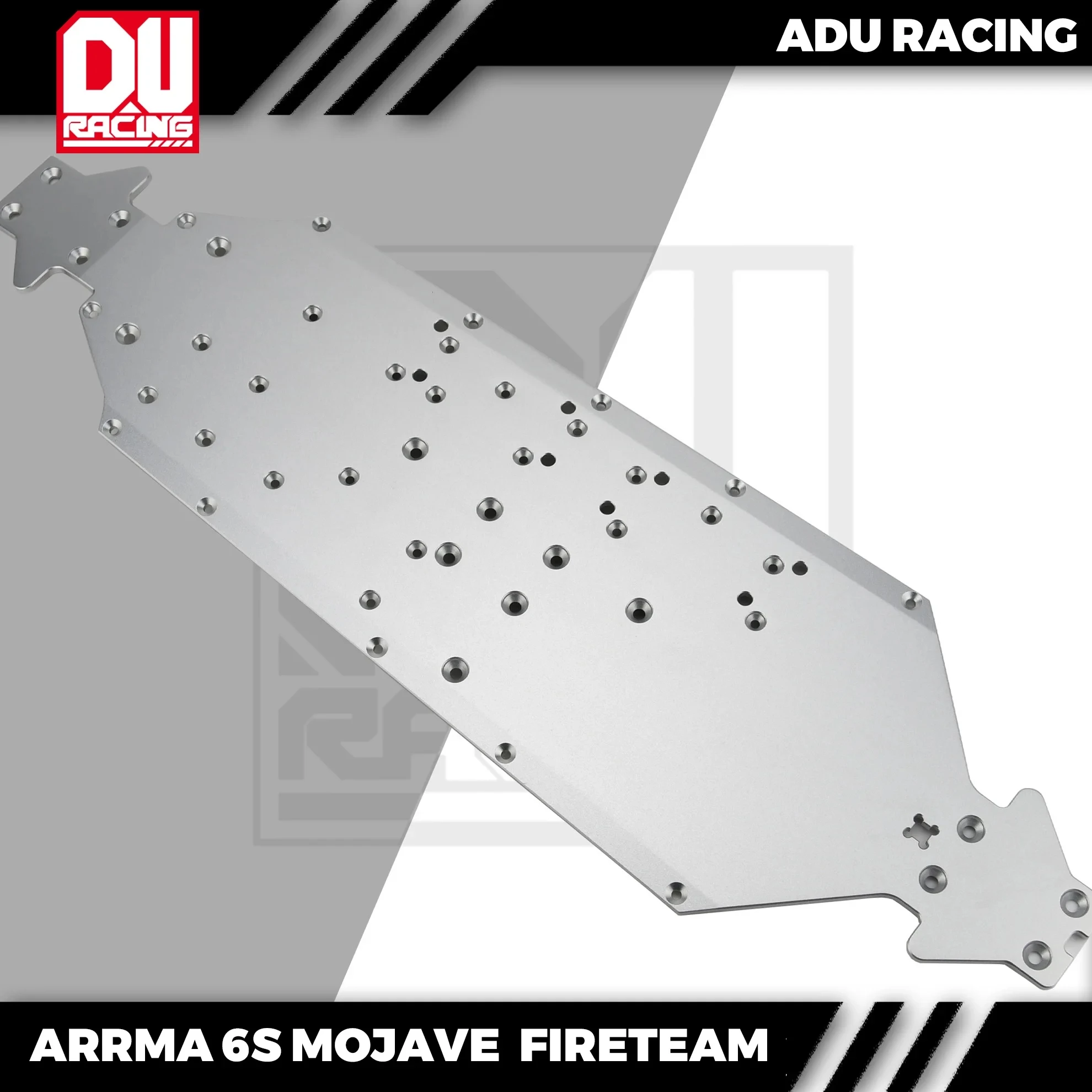 ADU RACING 7075-T6 AL chassis dengan 3mm pita diperkuat untuk ARRMA 6S MOJAVE BIG ROCK FIRETEAM EXB RTR