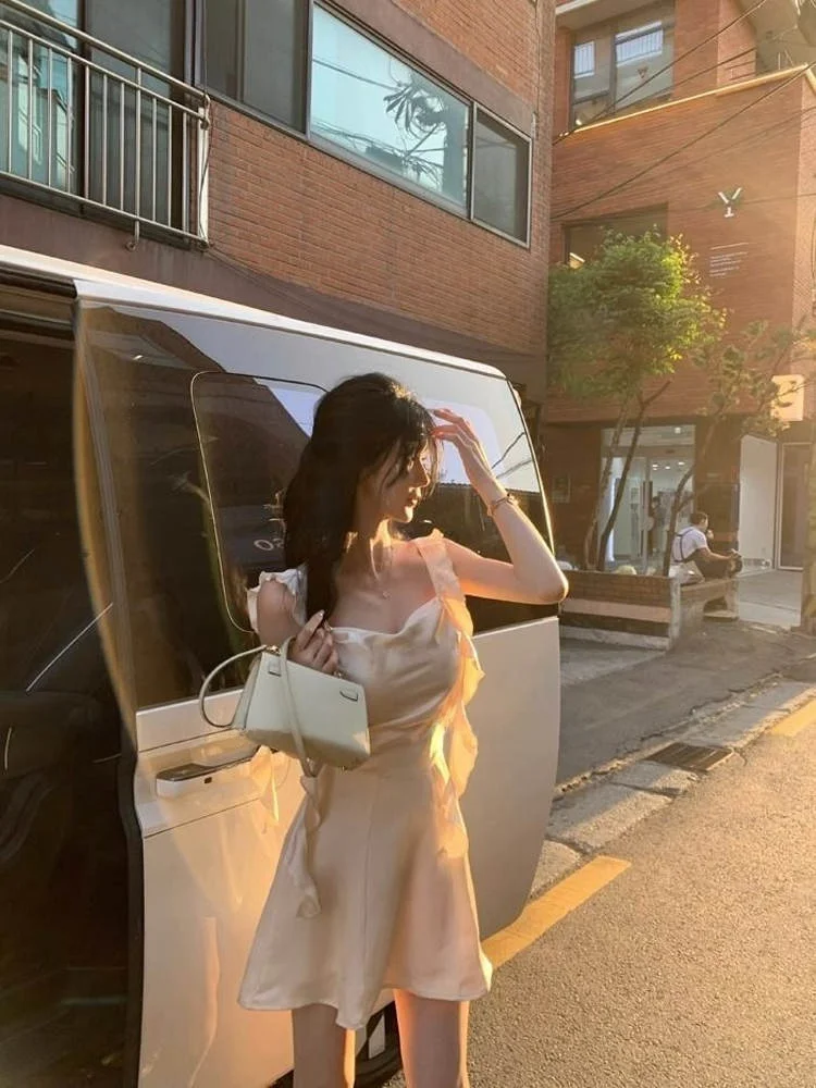 กระโปรงทรงเอเอวสูงลาย Dr Sa Design Sensation Tea Break สำหรับผู้หญิง คอลเลคชั่นฤดูร้อนใหม่ ไม่มีแบรนด์ ผ้าไหม