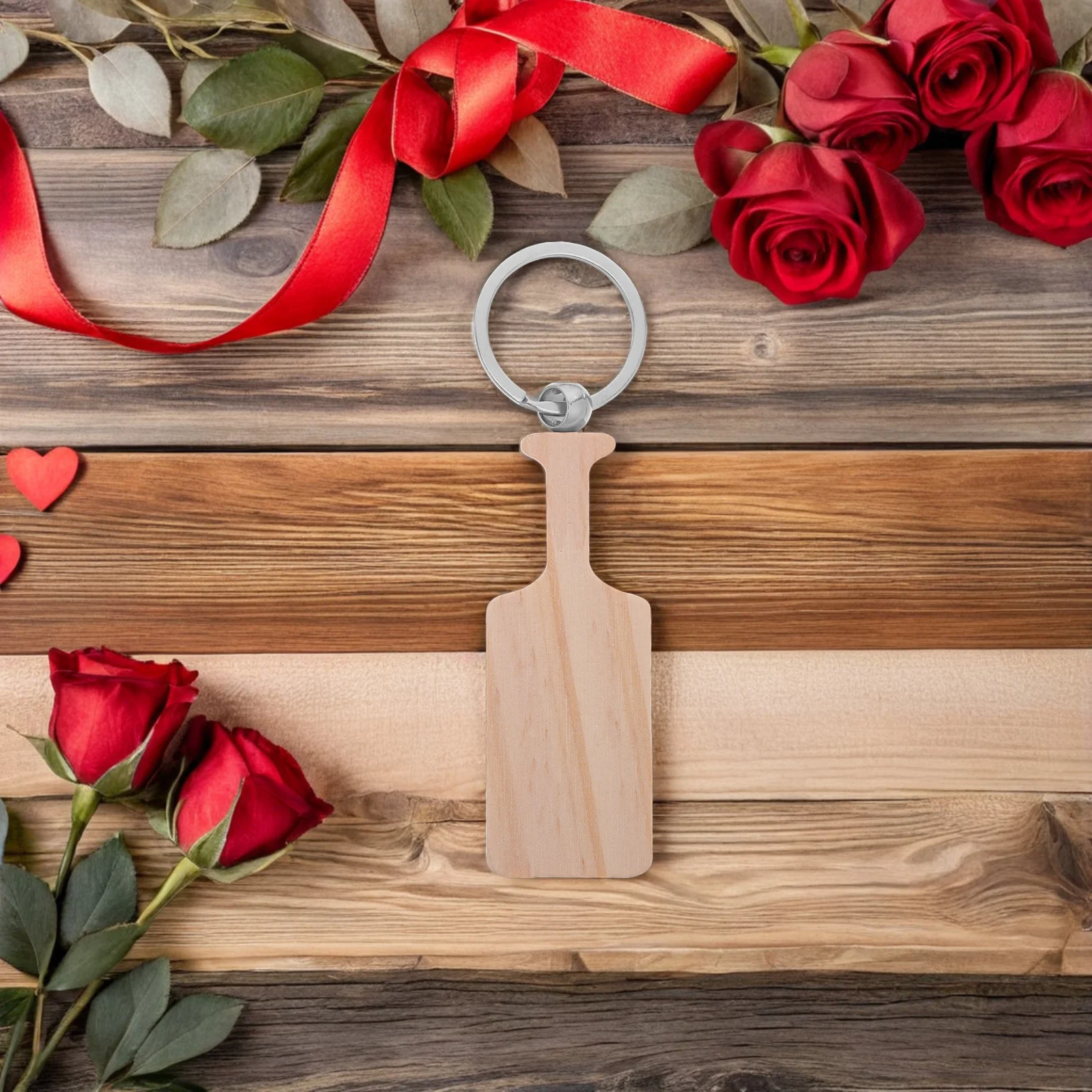 

8Pcs Paddle Shaped Wood Keychain Blanks Unfinished DIY Craft Keyrings Blank Wooden Paddle Board Keychain for Painting Gifts