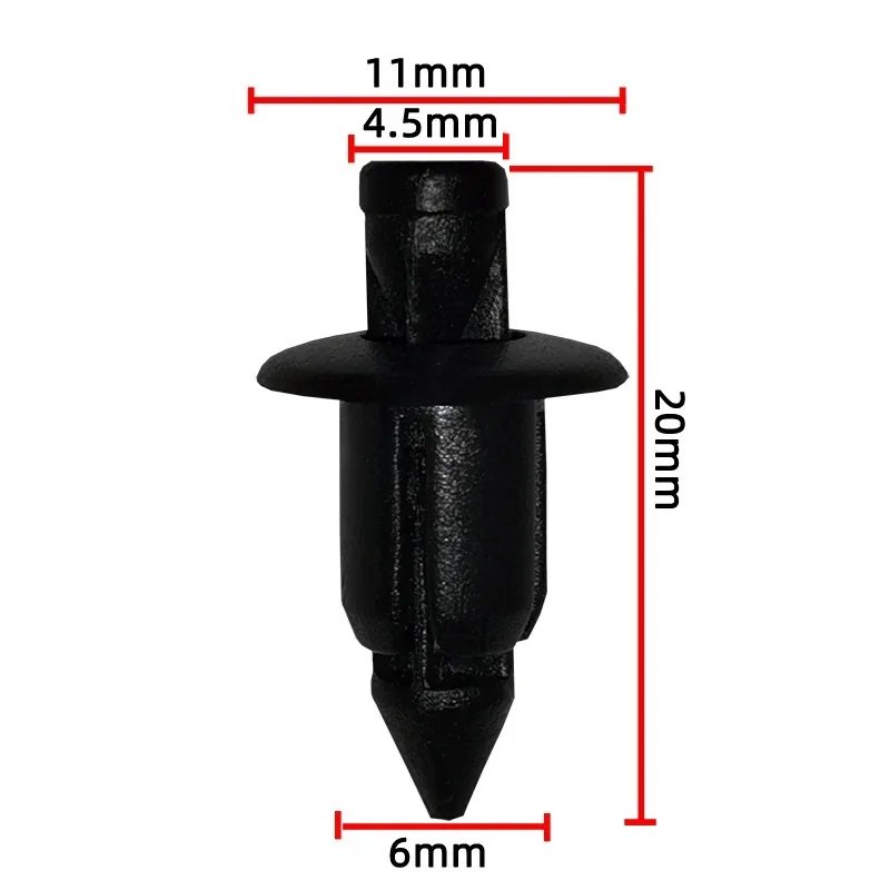 10/50Pcs 6mm Black Fairing Body Trim Panel Fastener Screw Clips For Honda ATV Motorcycle Accessories Auto Fastener & Clips