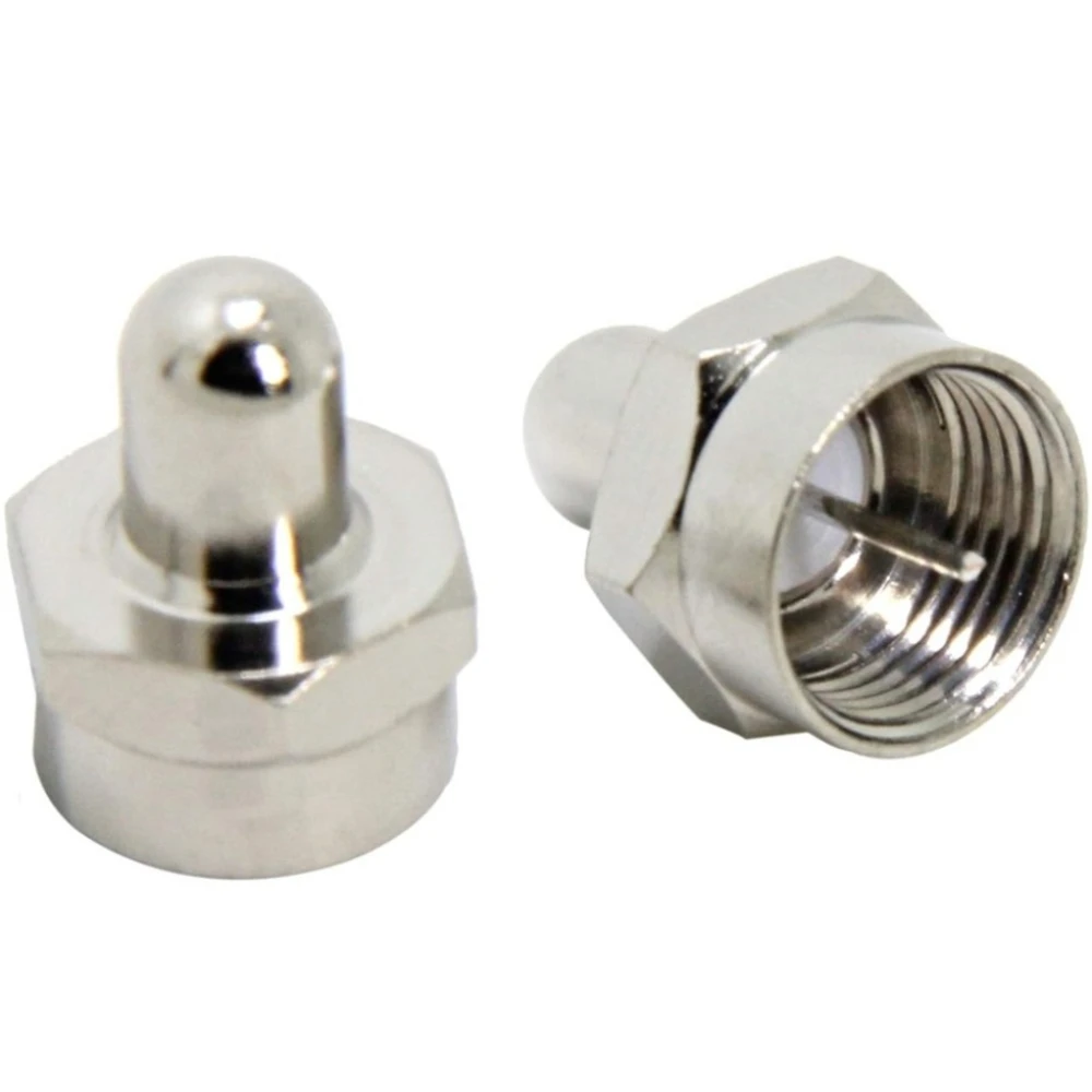 10PCS 75 Ohm Resistor Load F Male Plug Termination Dummy Load RF F Connector Head Waterproof Needle