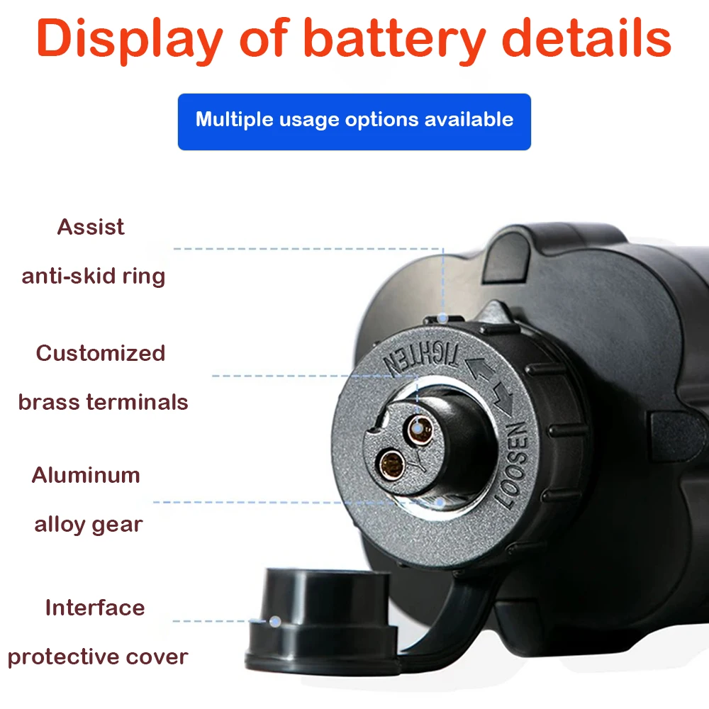 Display di alimentazione 14.8V 5000mAh Mulinello elettrico Batteria per SHIMANO DAIWA ECOODA 10000mAh Pesca Mulinello elettrico Ruota Batteria al litio