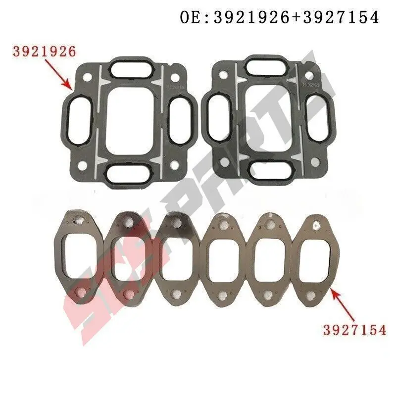 3921926 3927154 Exhaust Manifold Turbo Gasket Set Fit Cummins Dodge  Engine 6BT