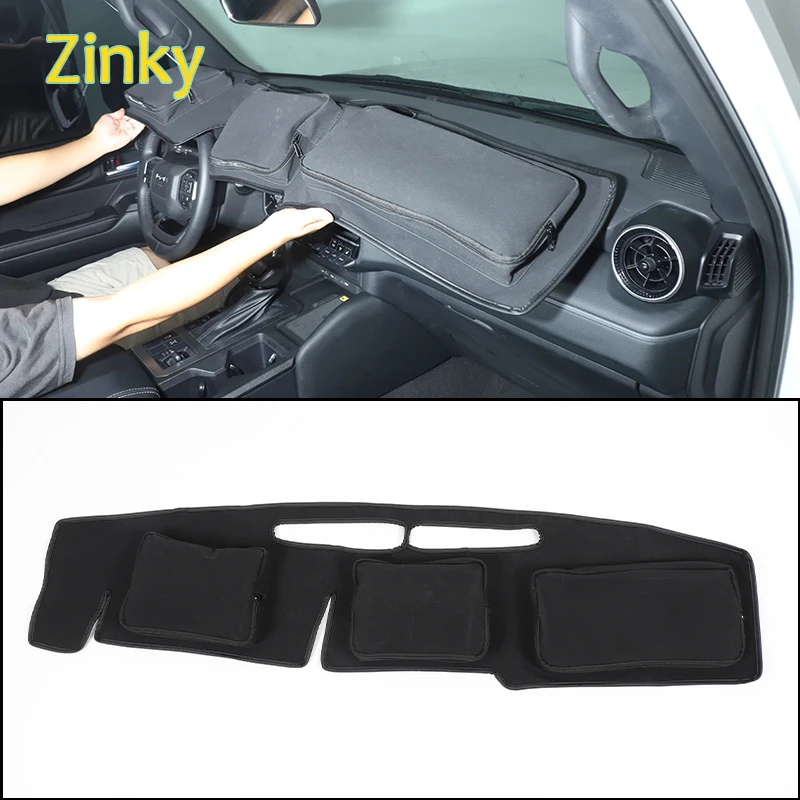 

Car Dashboard Sunscreen Pad with Zipper Storage Bag Fit for Toyota Land Cruiser Prado 250 LC250 2024+ LHD