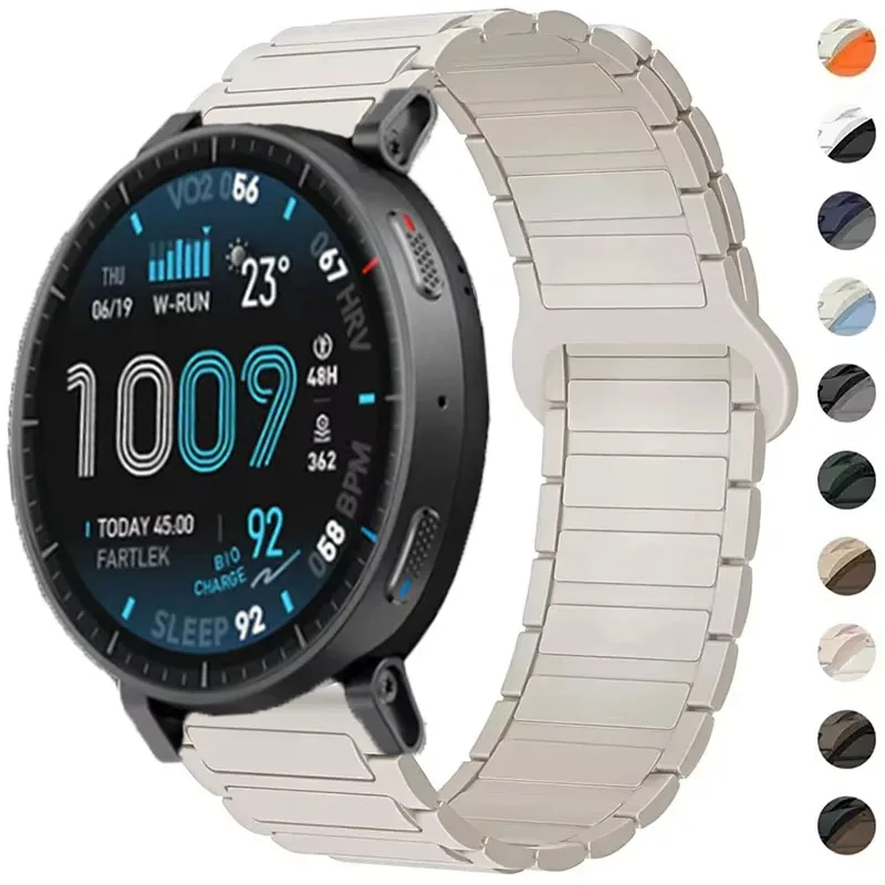 Bracelet tressé magnétique de 22mm pour Huami Amazfit Active Max, bracelet de sport de 48mm pour Amazfit Balance 2 Bip 6 5 5 Unity GTR GTS 4 3 2 2e