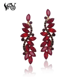 VEYO Luxury Crystal Drop Earrings Vintage Bridal wedding Dangle Earrings for Women Fashion Jewelry New
