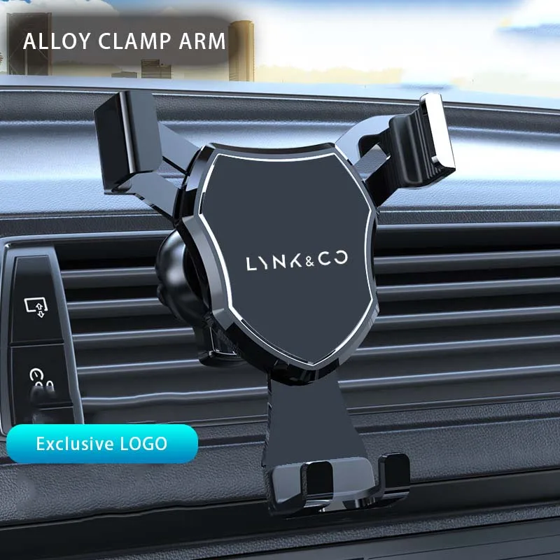 

Car Phone Holder Auto Locking Universal Air Outlet GPS For LYNKCO 01 02 03 05 06 09 PHEV Z10 09 03+ 18 43 Accessories 2024 Logo