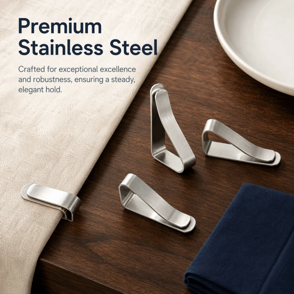 Durable Stainless Steel Tablecloth Clips Adjustable Anti-Slip Table Cover Clamps Tablecloth Holders Banquet