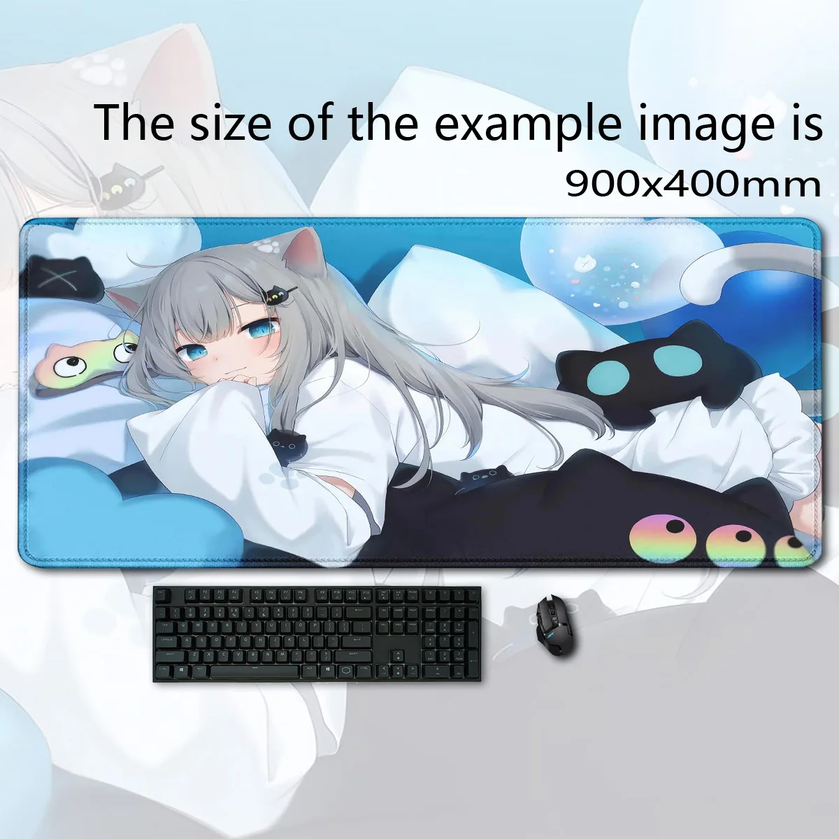 

Anime girl N Nekoha Shizuku mousepad teclado Mat With Pad gaming accessories Prime Gaming XXL Keyboard mouse pad Stitch Pad Mat