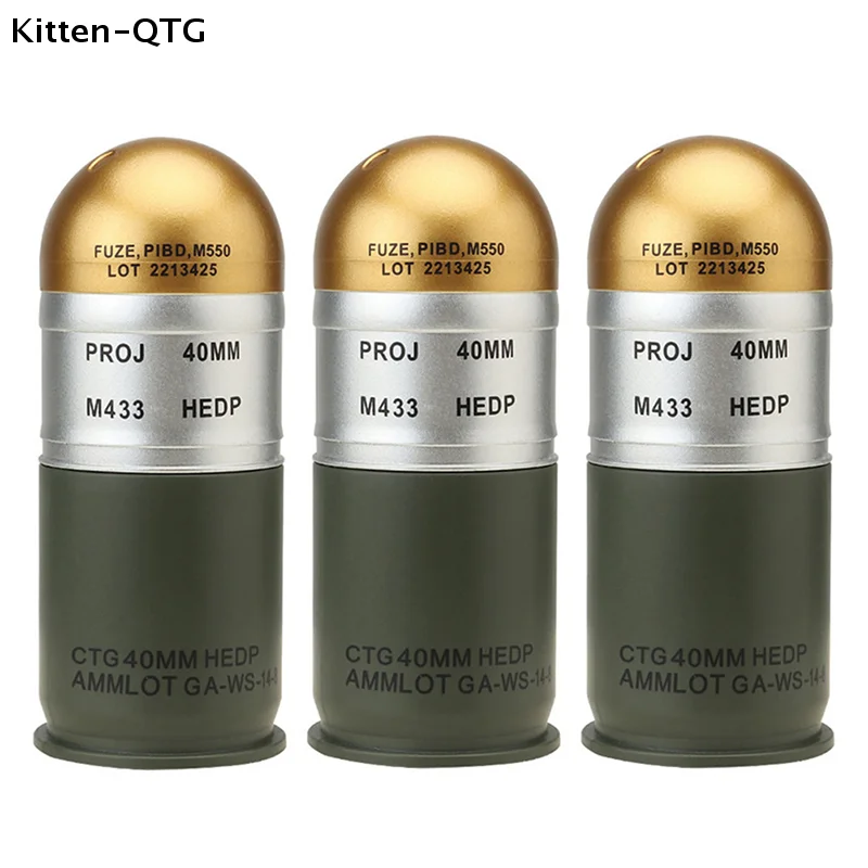 Hot sale 1/2/3 pcs M433 HEDP 40mm Cartridge Dummy Grenade Model Mini Storage Case Fan Collection Gift