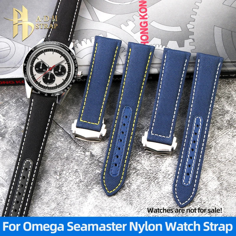 

Waterproof Sweat-proof Nylon Strap For Omega New Seamaster Speedmaster AT150 Watchband 19mm 20mm Folding Buckle Men Bracelet