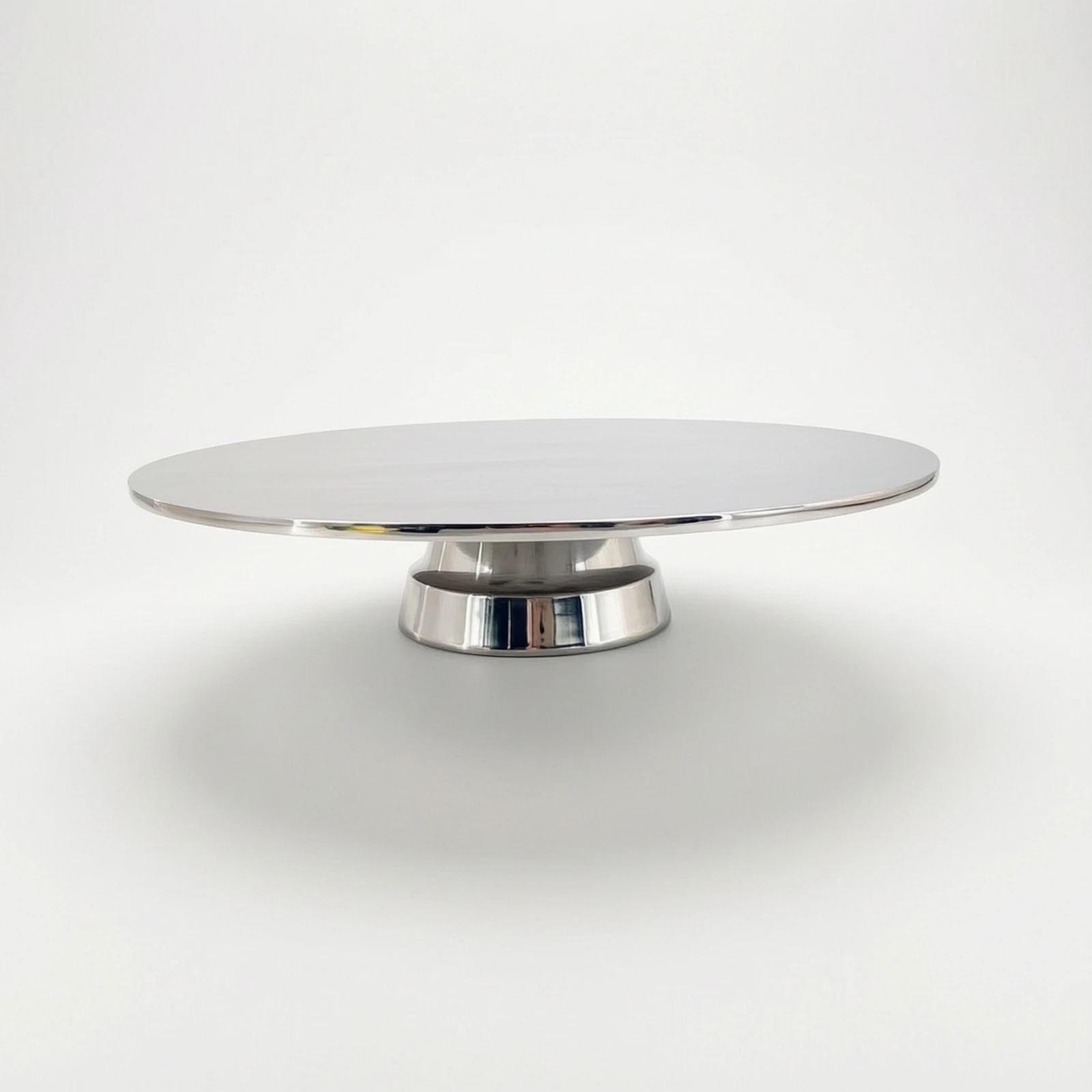 Serving Piece with Pedestal Low-Silhouette Serving Stand with Pedestal Cake Stand Reflective Centerpiece Multifunctional