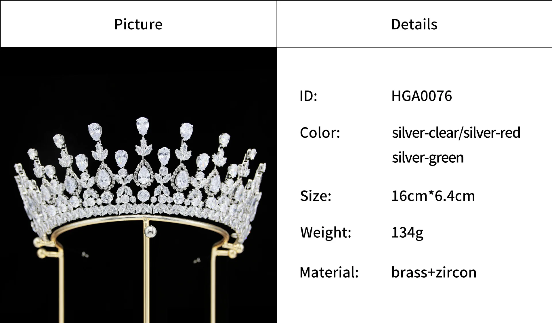 Forest Green CrystalCopper Bridal Tiaras Royal Queen CZ Crown Rhinestone Pageant Diadem Wedding Costume Hair Accessories