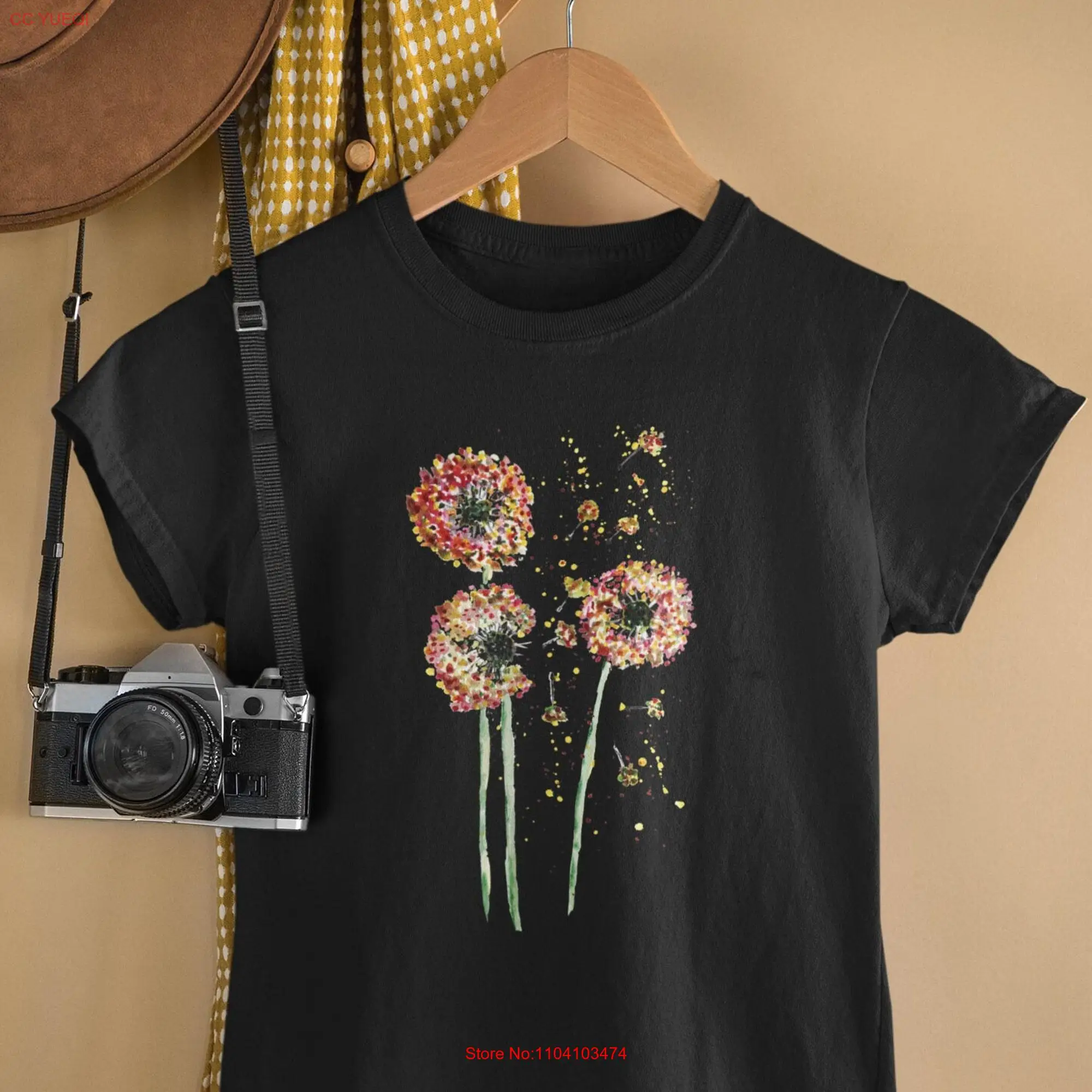 Dandelion Colorful Beauty T Shirt Lover Floral GifT Cute Mom Boho Windflower Mothers Day long or short sleeves