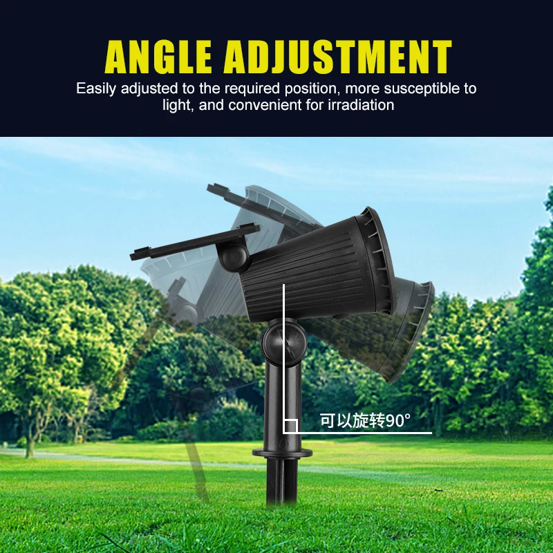 1/2Pcs Solar Powered 9LED Lamp Adjustable Solar Spotlight In-Ground IP65 Waterproof Landscape Wall Light Outdoor Lighting