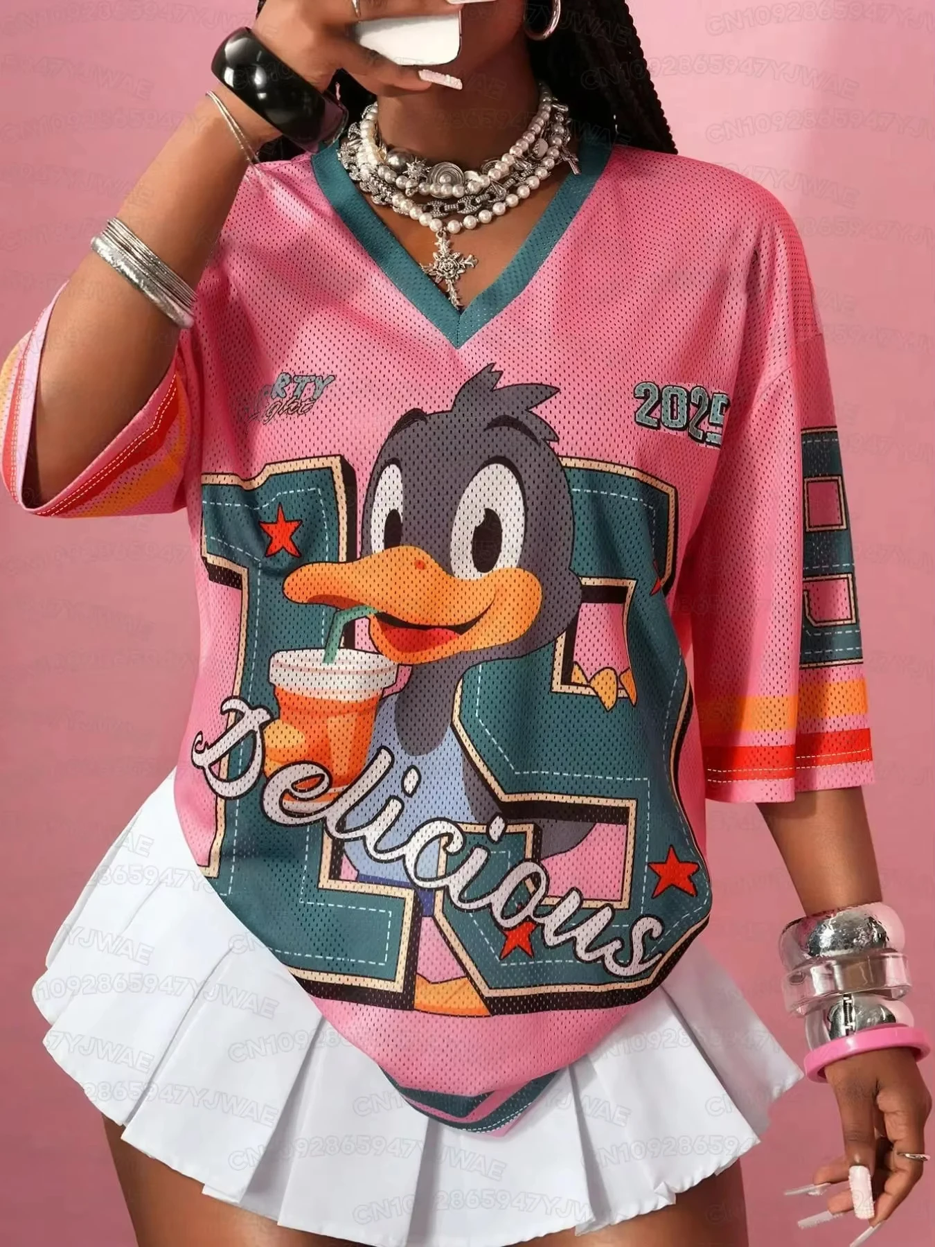 Summer Women's Men's Short sleeve Black Duck Delicious Streetwear Casual T-shirt Tops Jersey