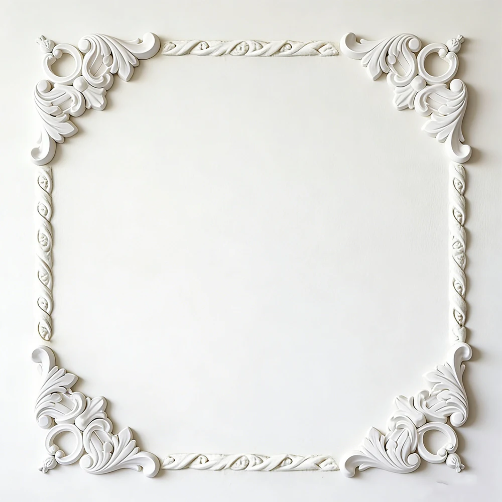 Ceiling Molding Kit,French Style Decorative Panels with Floral Pattern,Accent Wall Trim for Ceiling,Fireplace,Staircase,Cabinet