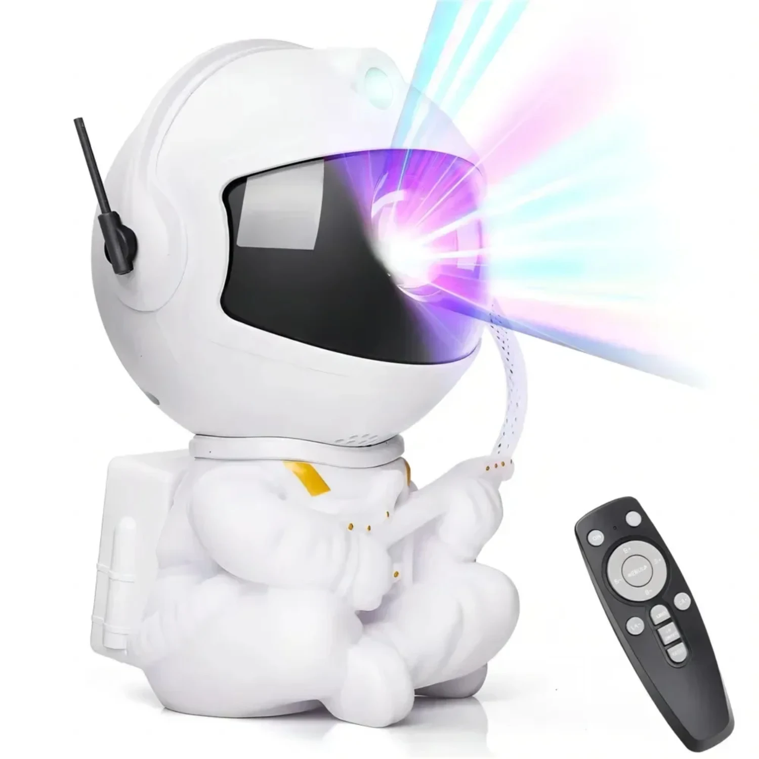 New Astronaut Starry Sky Projector Night Light - Remote Control Rocket Nebula Lamp for Bedroom Gifts