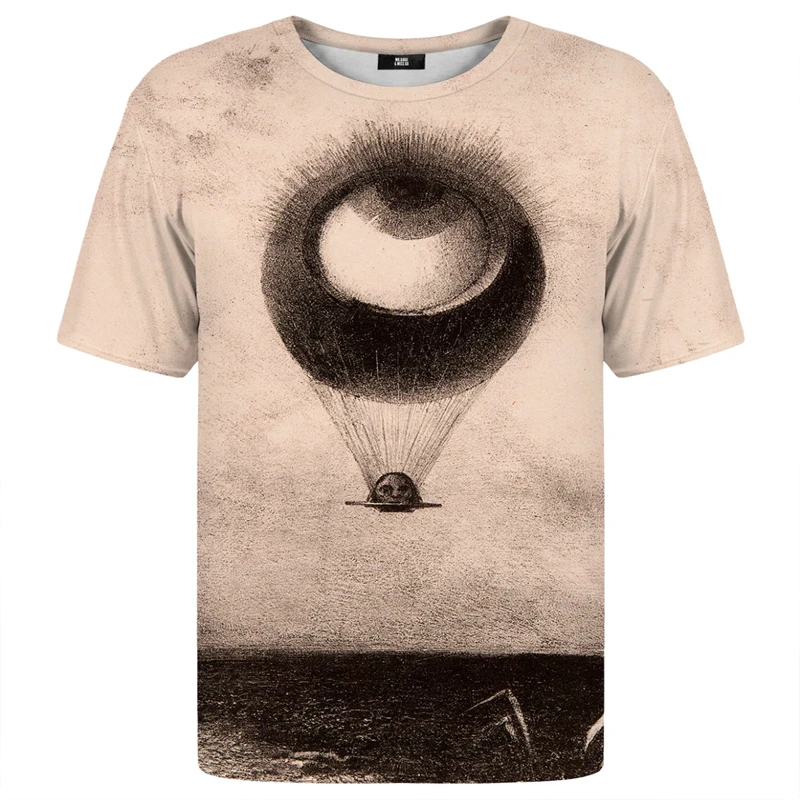 Summer Men's Abstract Gray Monster Gaphic Street Hip Hop T Shirt Casual Short Sleeve 3d Tshirts Fashion Daily Oversized Tee Tops