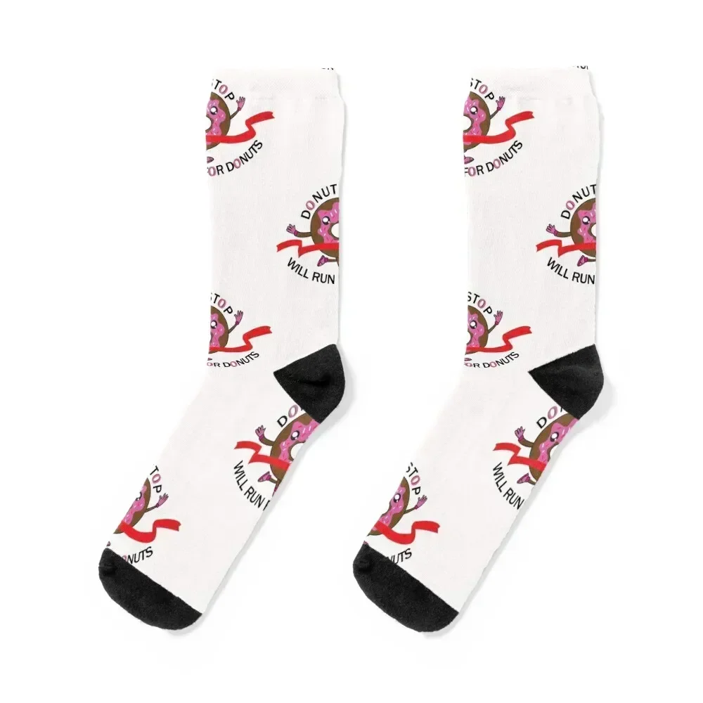 

Will Run For Donuts Socks soccer anti-slip christmas stocking hiphop Heating sock Women's Socks Men's