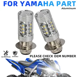 ATV 2Pcs 80W Super White LED Bulbs P15D H6M For Yamaha YFM350 400 450 660 700 Raptor Blaster 200 350 YFZ 450 TRX 400EX LTZ400