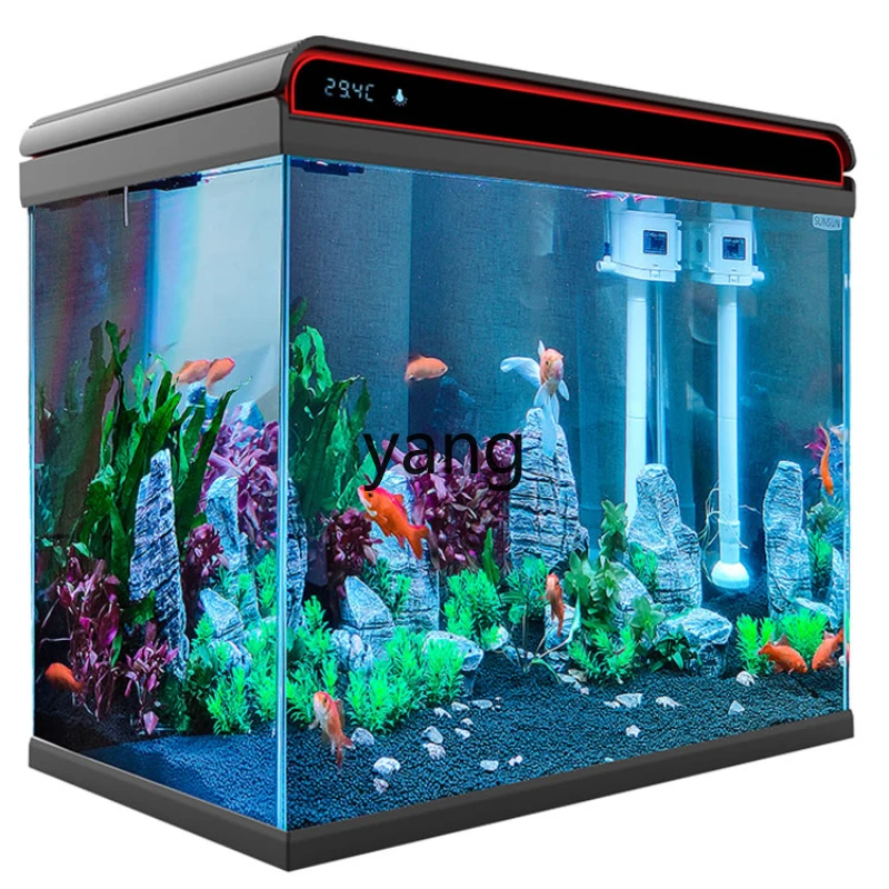 

CX Small Desktop Ultra-White Glass Household Aquarium Ecological Change Water