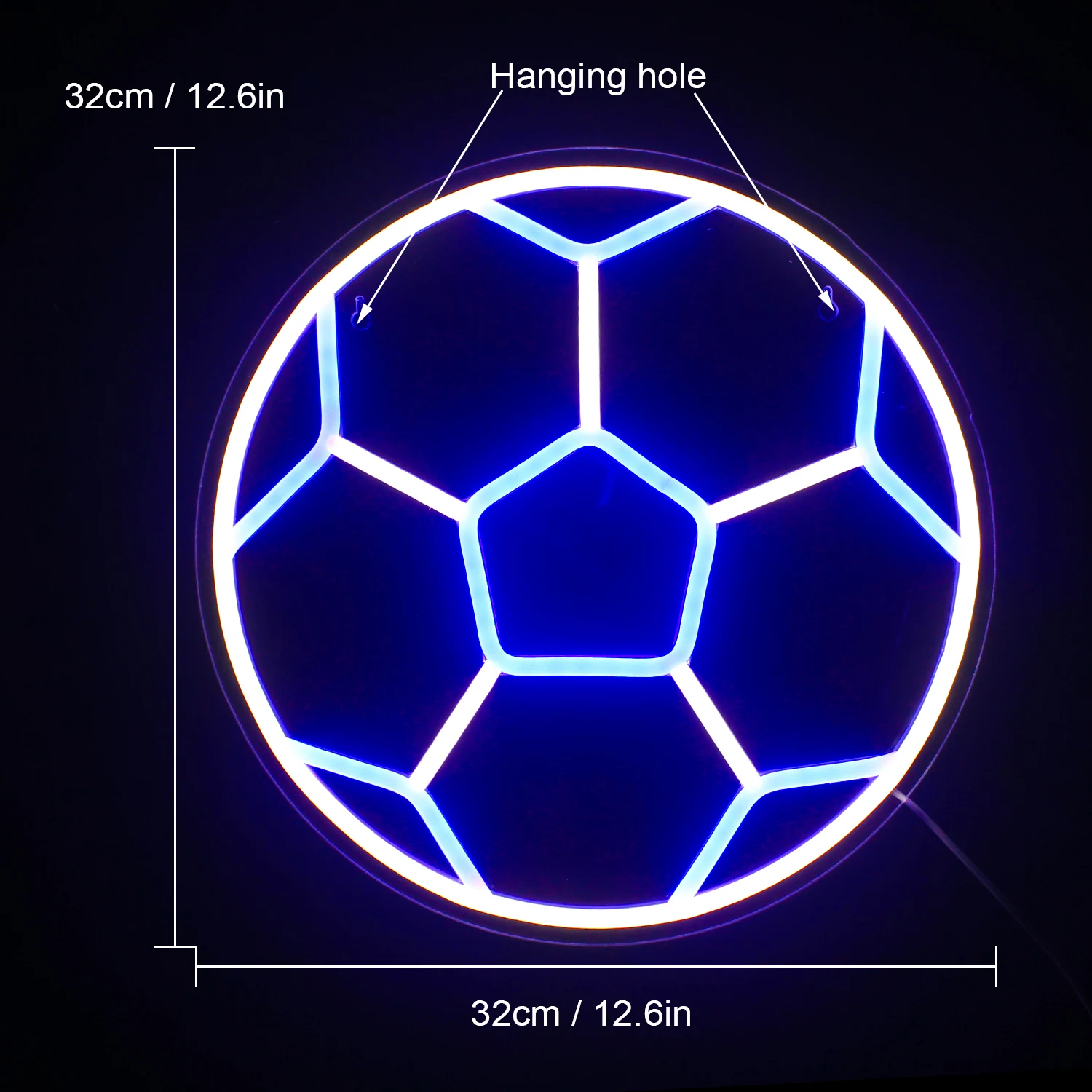 Football Neon Light Sign Bright Led Lights Room Decoration For Gym Bar Sports Club USB Powered Hanging Walll Lamp Nice Ball Logo